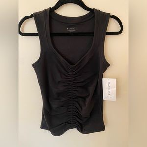 ATHLETA black cinched tanks, size small, NWT